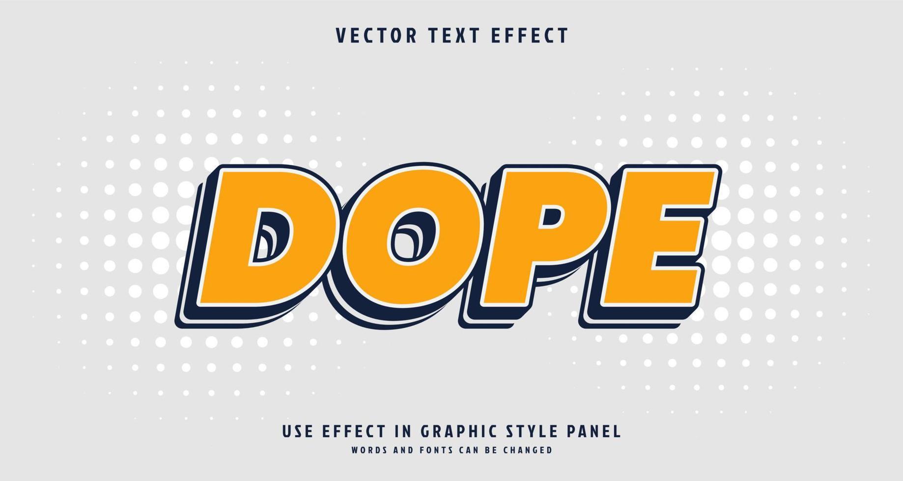 3D Dope Editable Text Effect vector