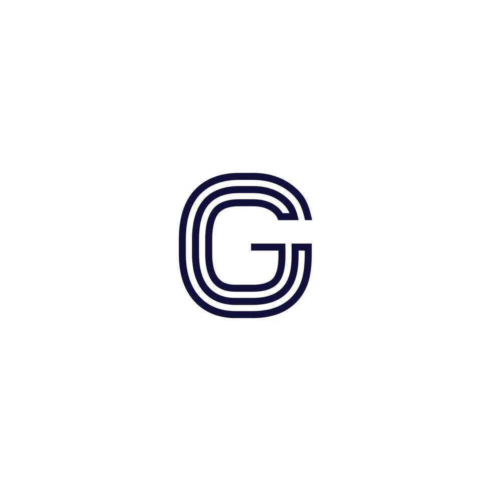 G letter flat design logo vector