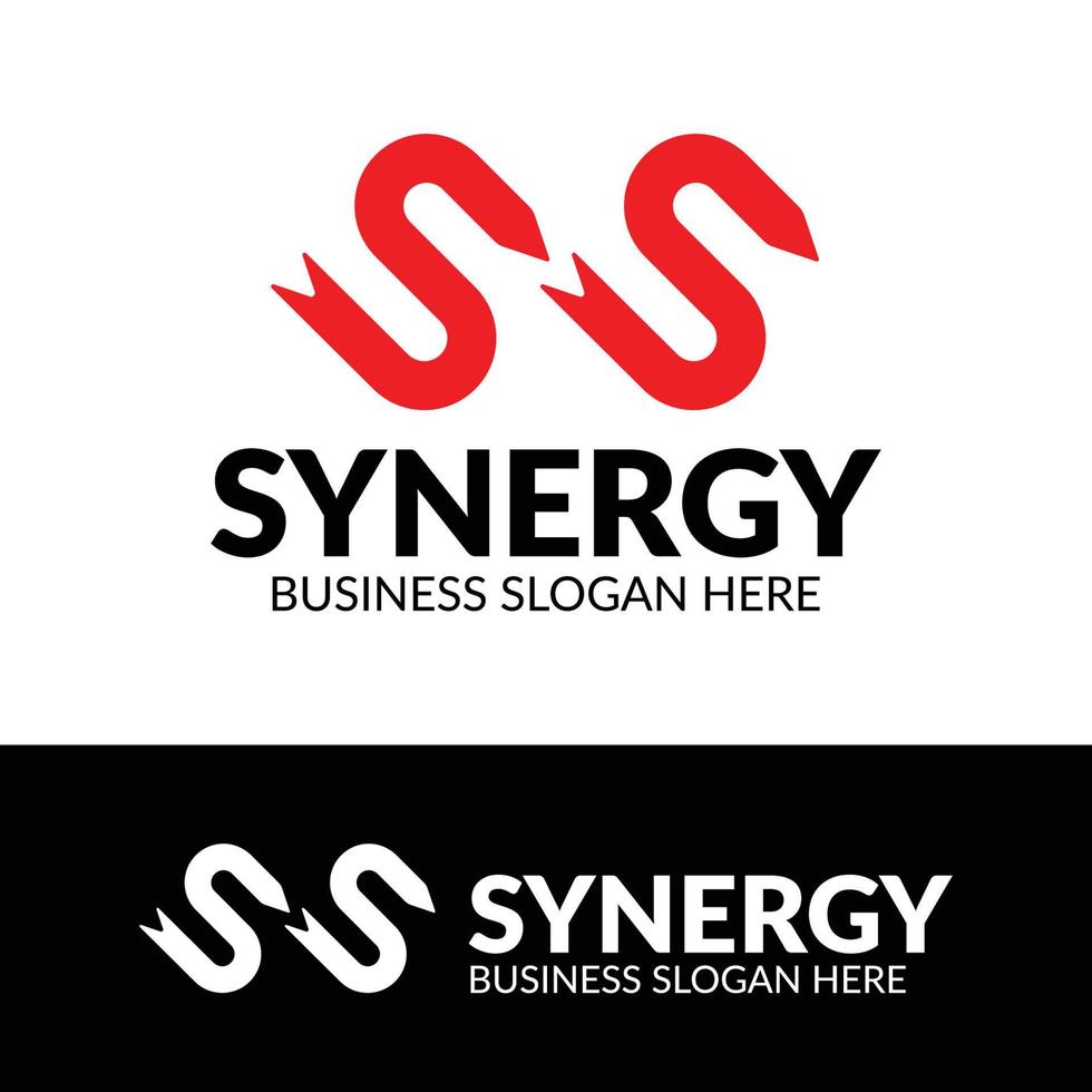 SS Logo Chain Concept idea for Business company vector