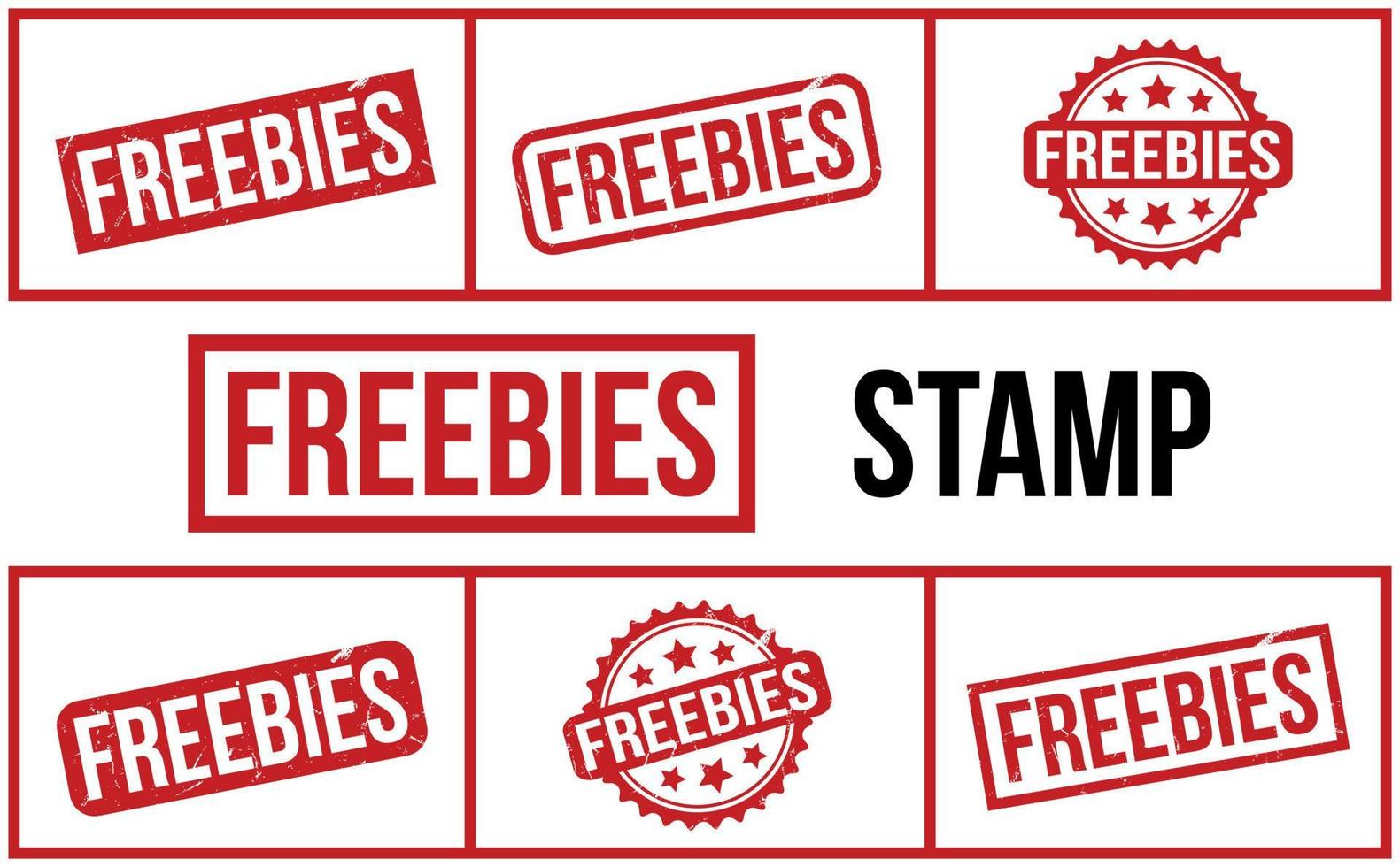 Freebies Rubber Stamp Set Vector