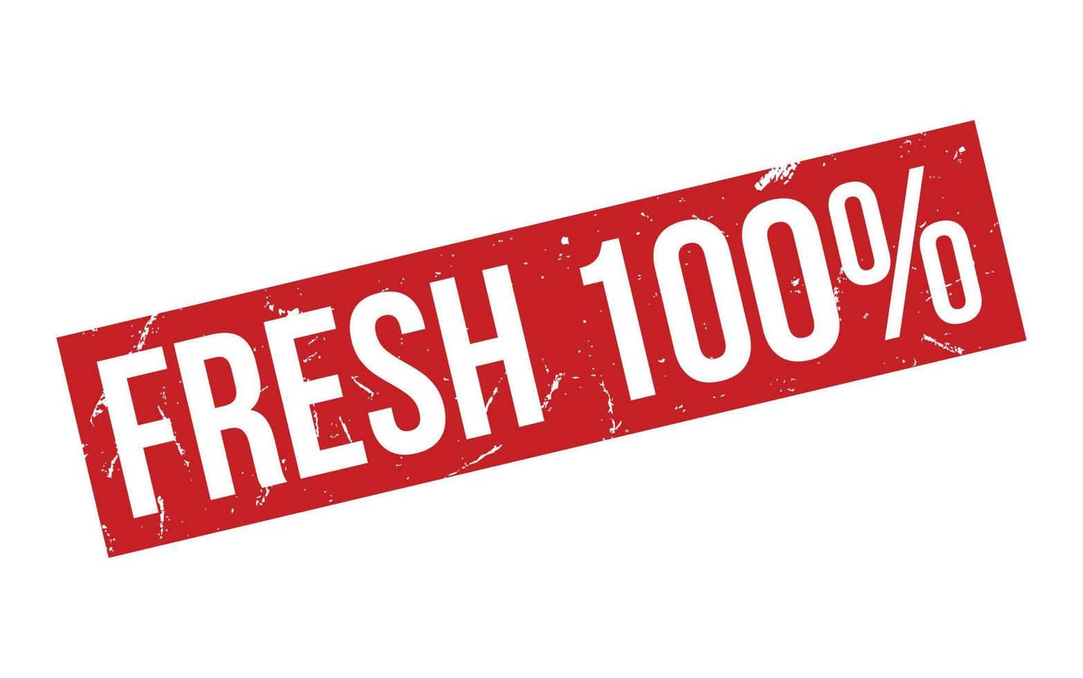 Fresh 100 Percent Rubber Stamp Seal Vector