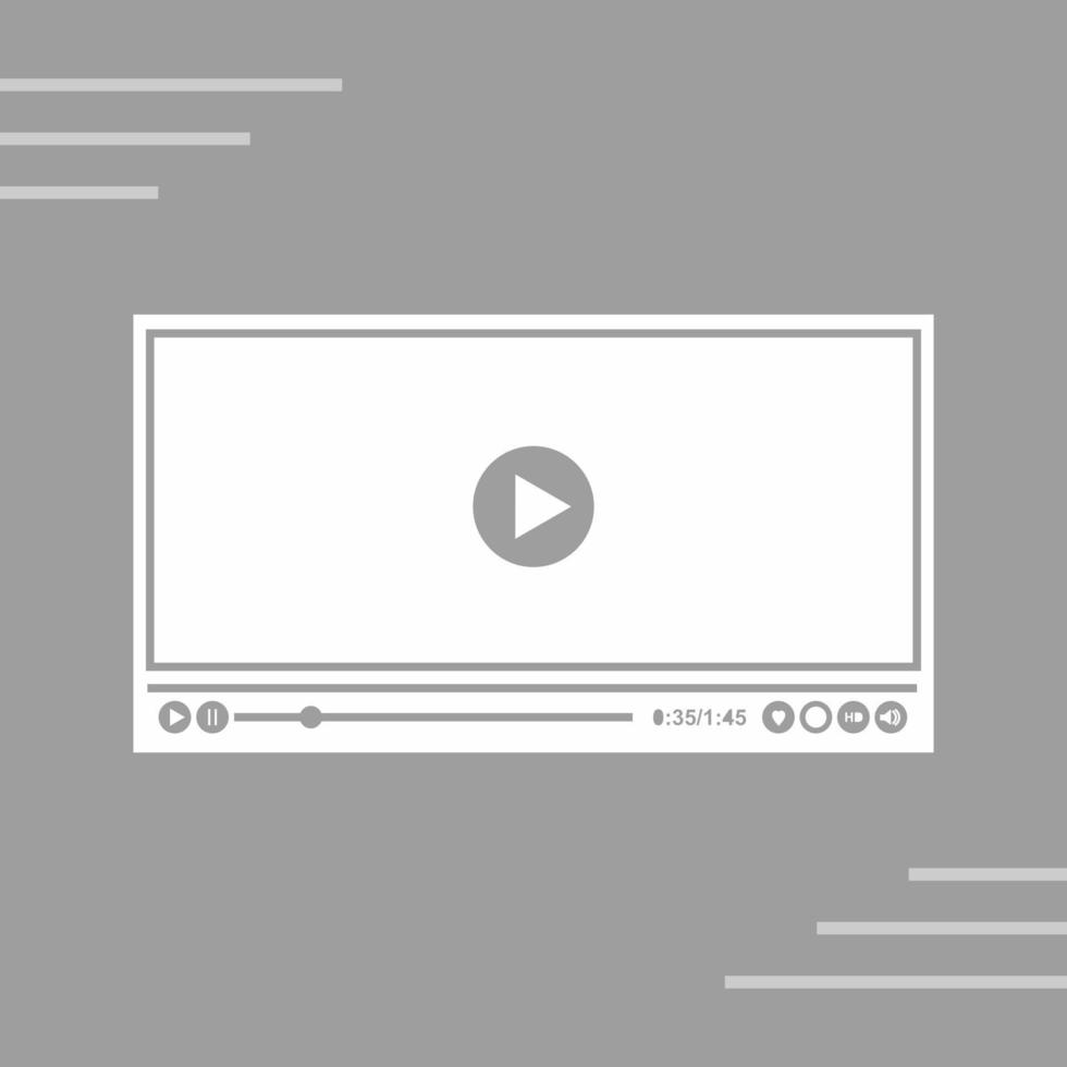 Video Player Vector Icon