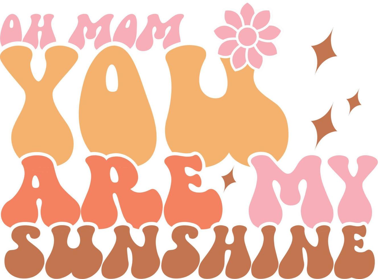 Mothers Day groovy design vector