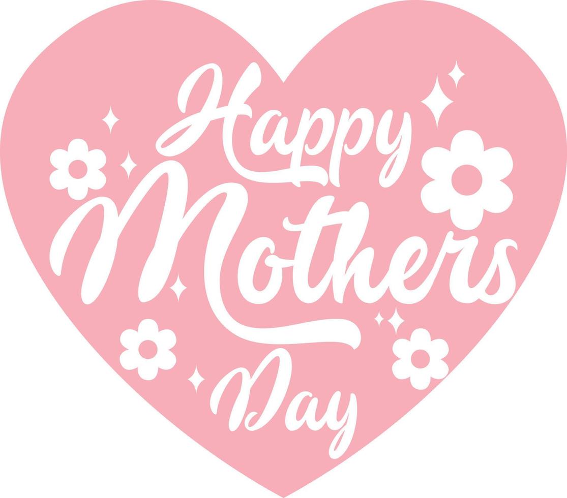 Mothers Day groovy design vector