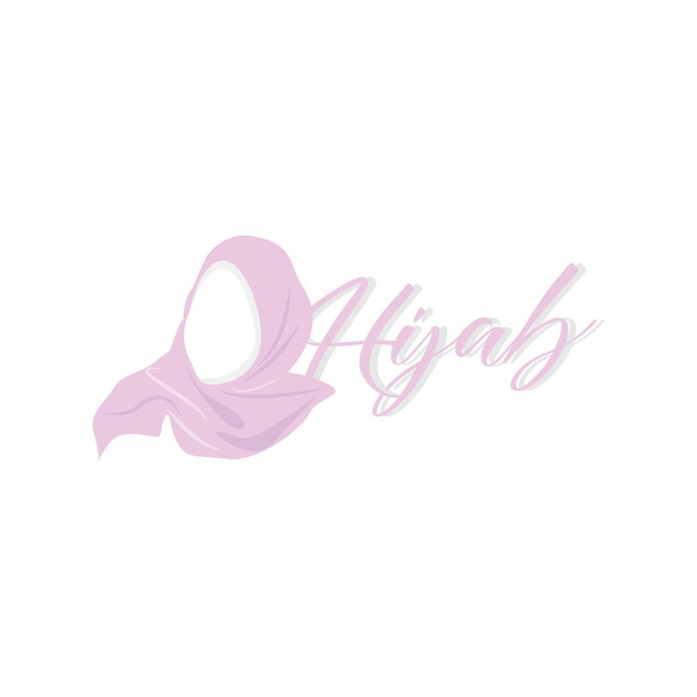 logotipo de hijab, marca de vectores de productos de moda, diseño de boutique de hijab de mujeres musulmanas