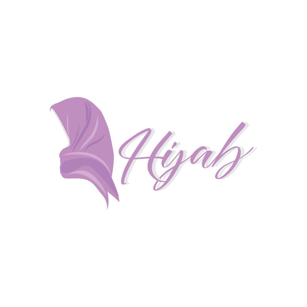 logotipo de hijab, marca de vectores de productos de moda, diseño de boutique de hijab de mujeres musulmanas