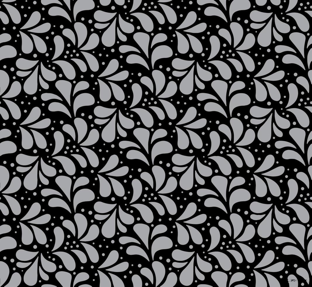 Seamless Floral Pattern Vector Ornament Background Abstract Vintage Texture