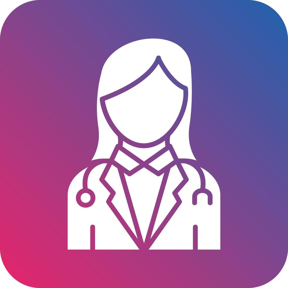 Lady Doctor Icon Vector Design