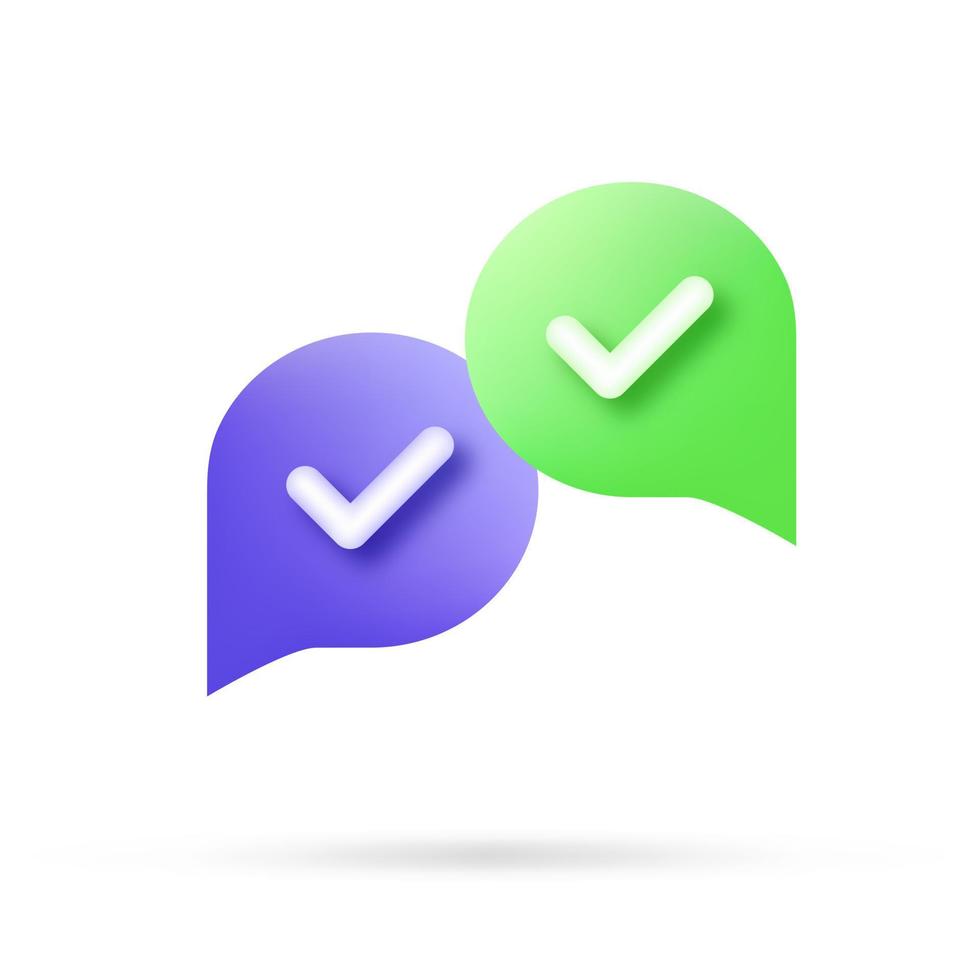 speech bubble 3d icon, Vector illustration, communication dialog bubble.