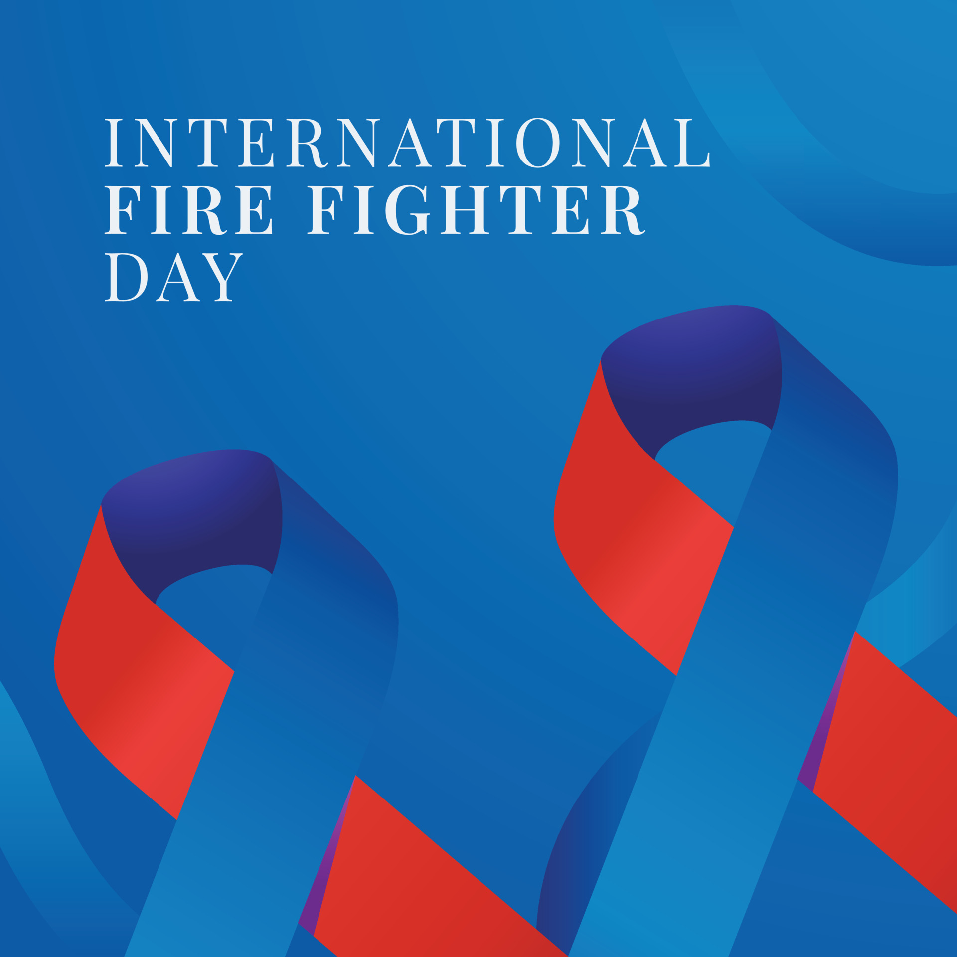 international firefighter day poster design template. firefighter blue