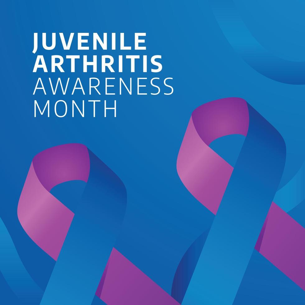 arthritis awareness month vector illustration. blue and purple ribbon flat design. arthritis awareness vector design template.