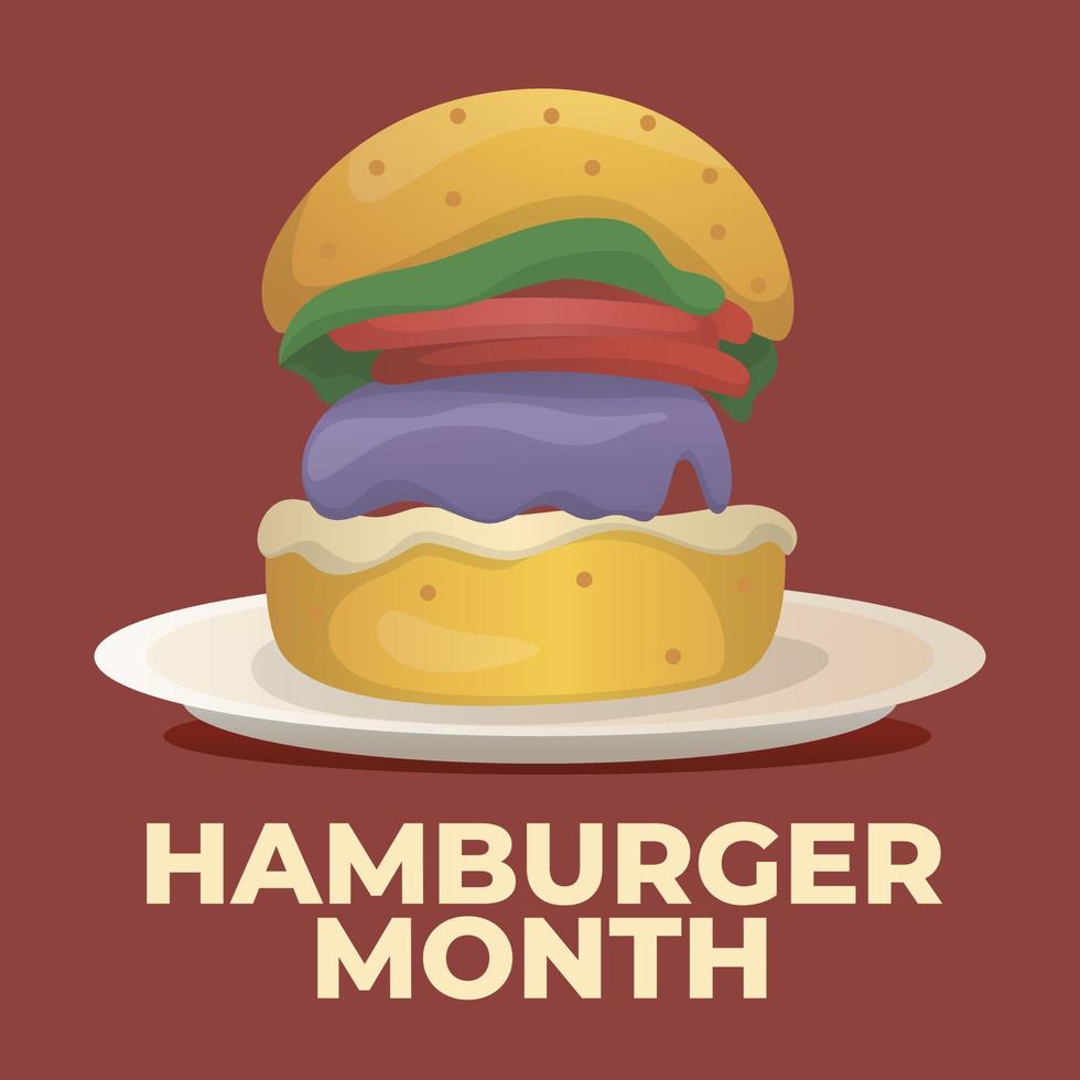 national hamburger month greeting design template. hamburger vector illustration. hamburger design template.