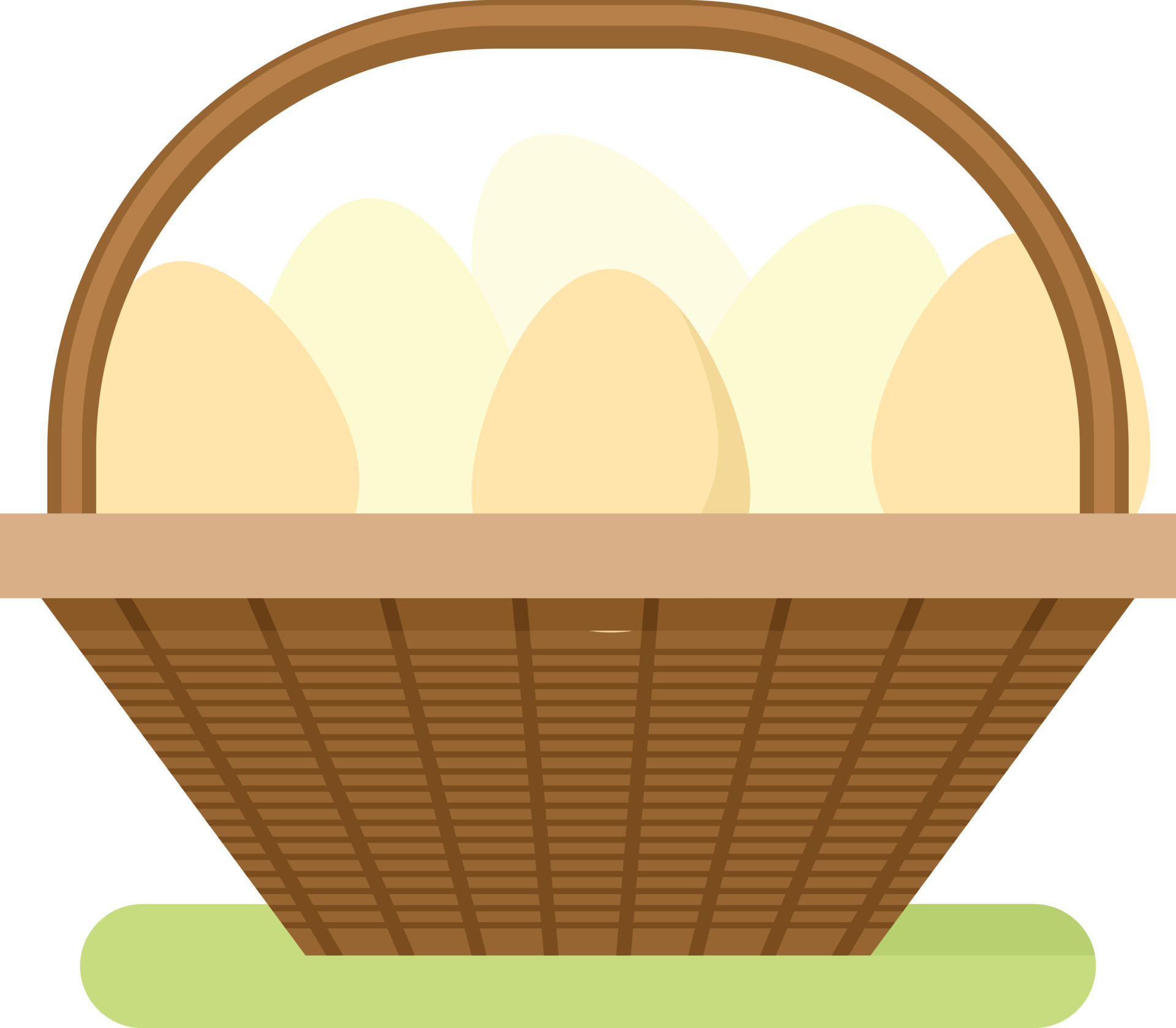 Vector Image Of A Basket With Eggs 22837871 Vector Art at Vecteezy