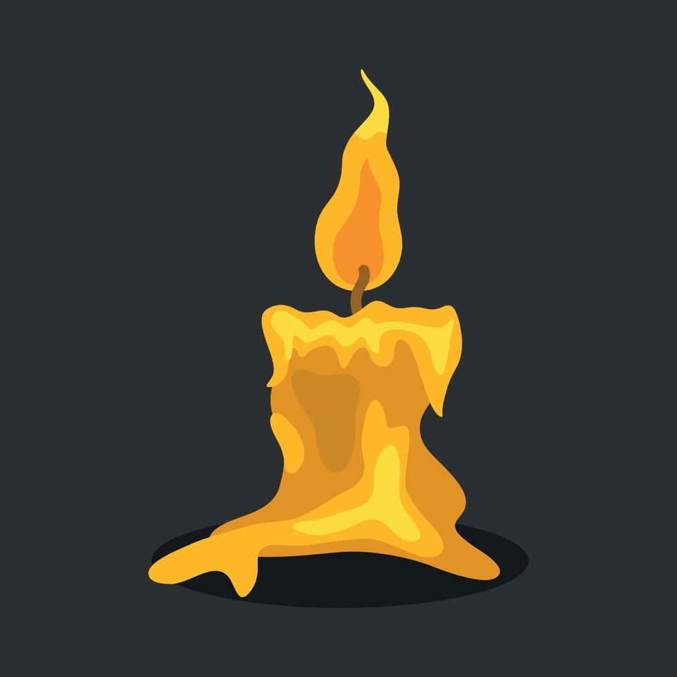 Vector Graphics Of A Melting Candle