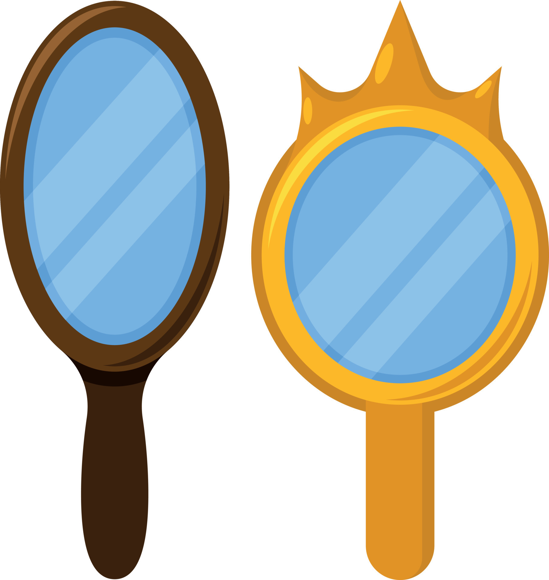 Vector Illustration Of Two Handheld Mirrors 22837895 Vector Art at Vecteezy