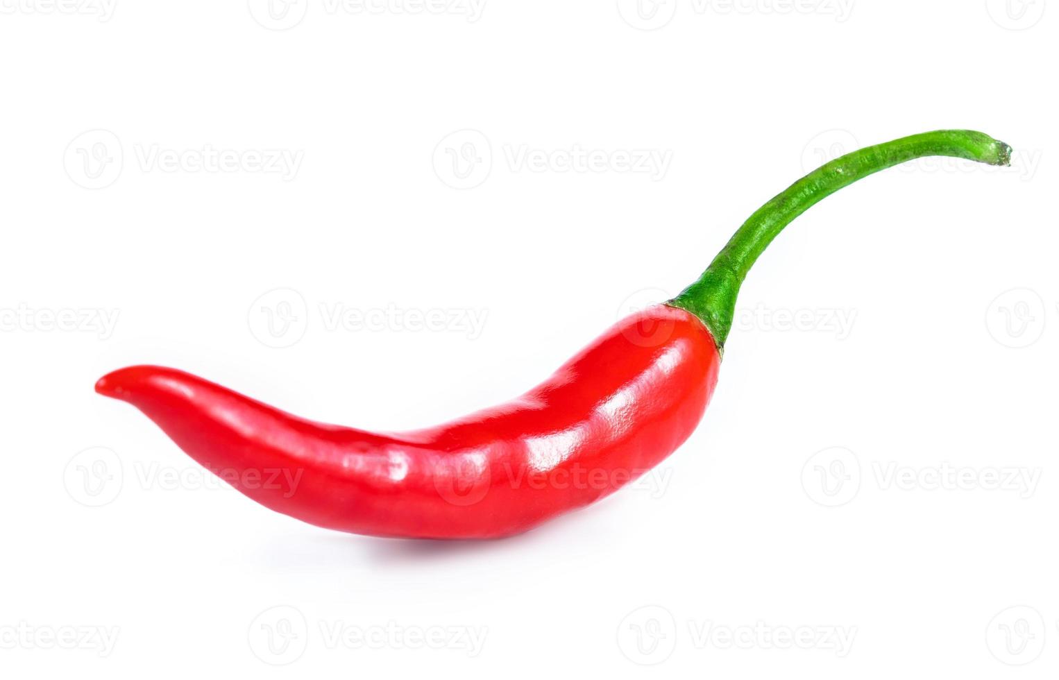 rojo chile pimientos aislado en blanco antecedentes foto