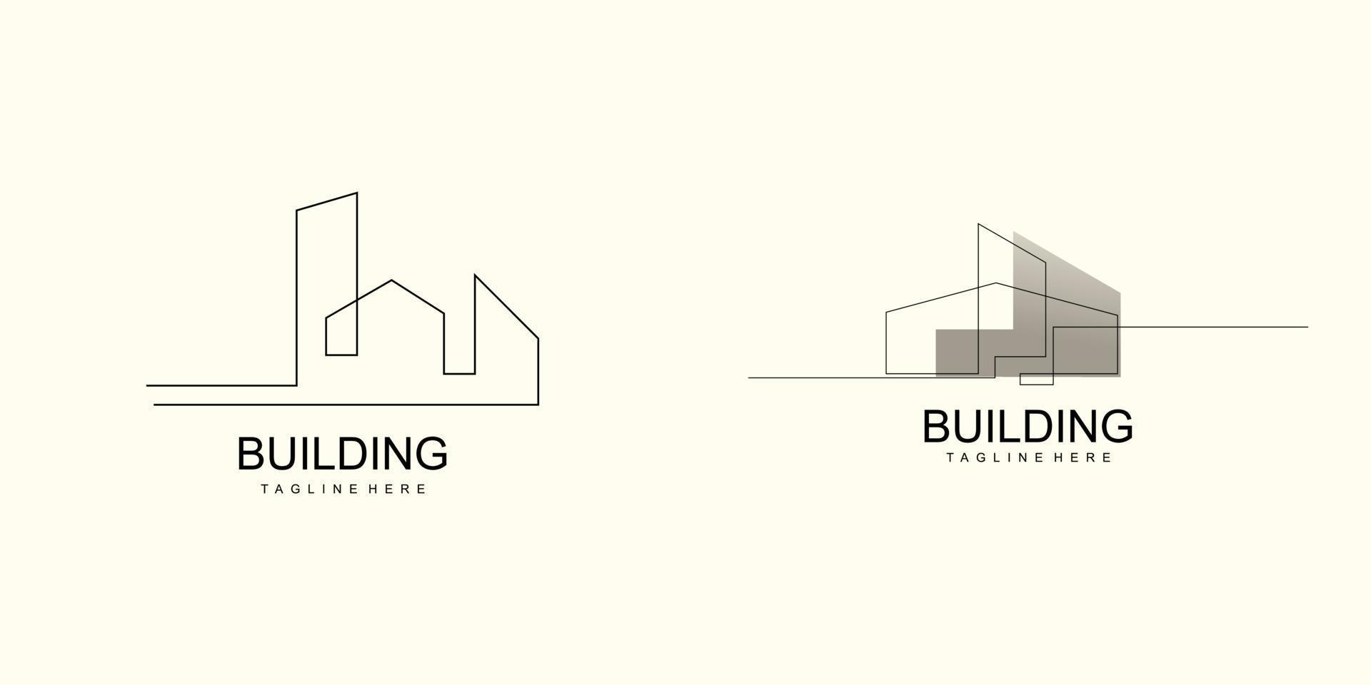 edificios logo con único concepto para universal país, real bienes, edificio, arquitectura vector