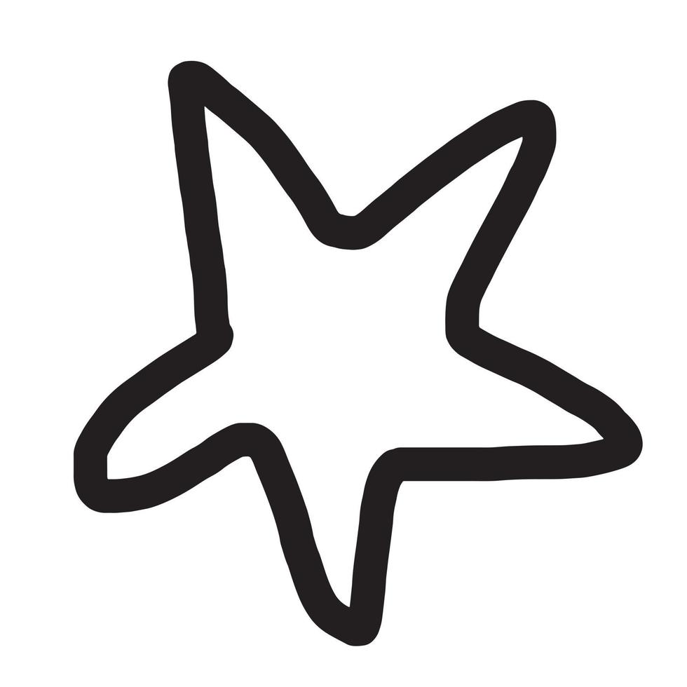 Hand drawn stars. Star doodles on white background. vector