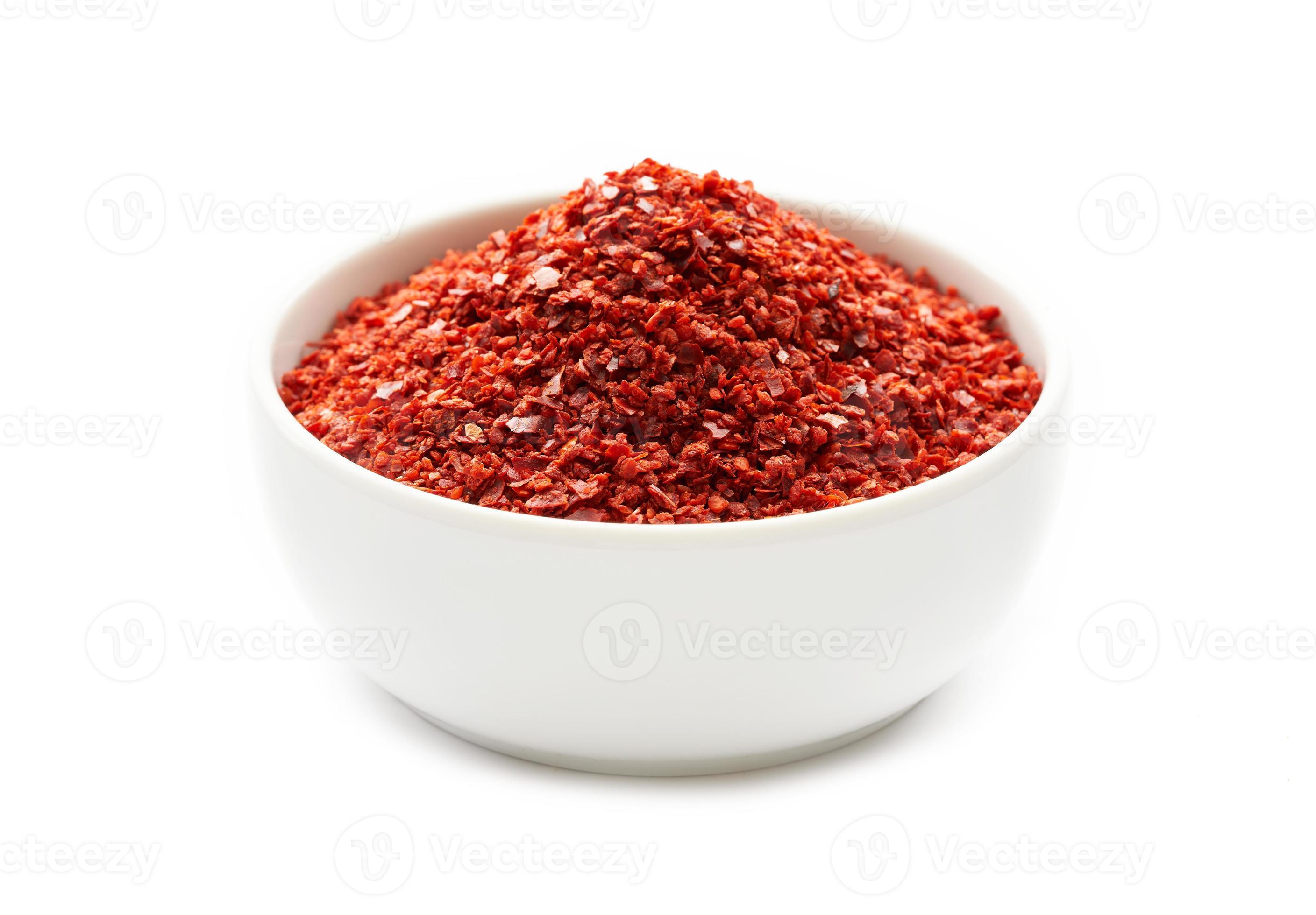 a pile of red pepper flake or heap of red pepper powder coarse. korean