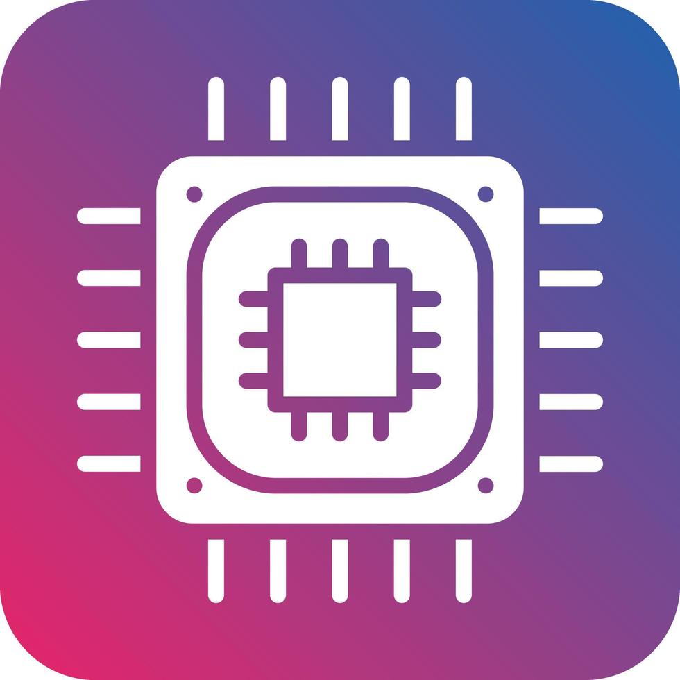 CPU Processor Icon Vector Design