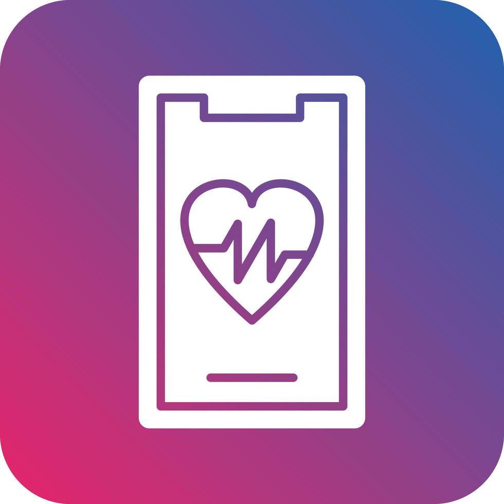 Mobile Heart Rate Icon Vector Design