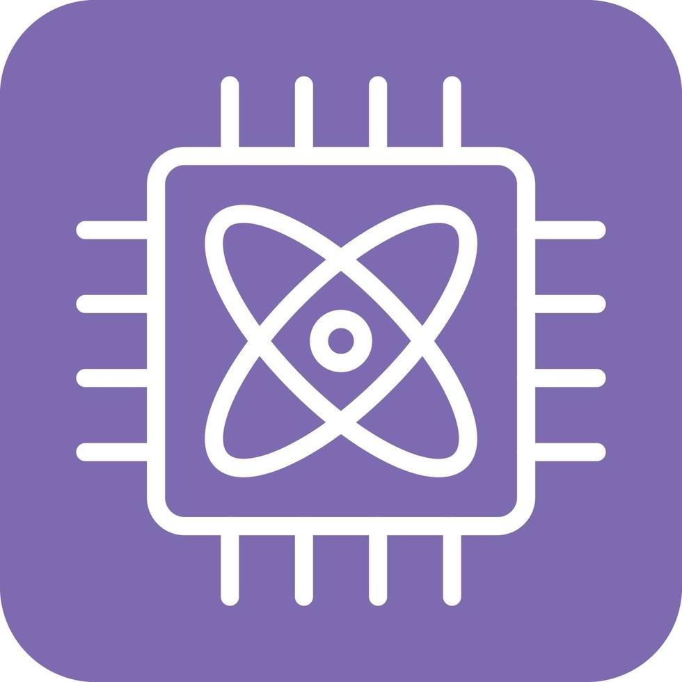 Quantum Computing Icon Vector Design