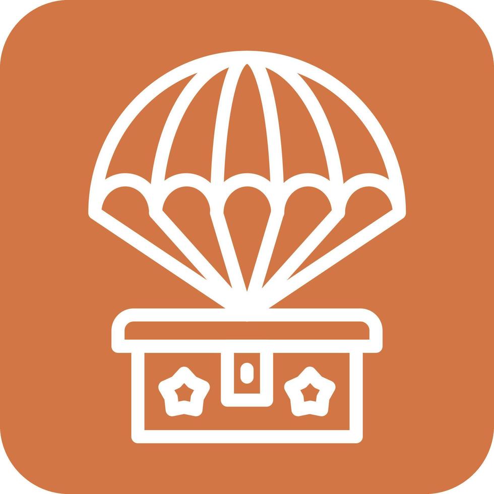 Army Parachute Icon Vector Design