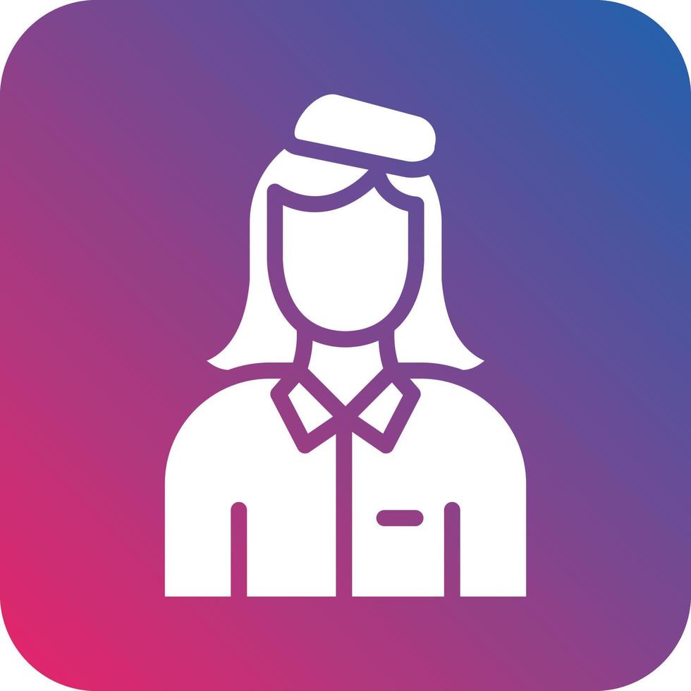 Air Hostess Icon Vector Design