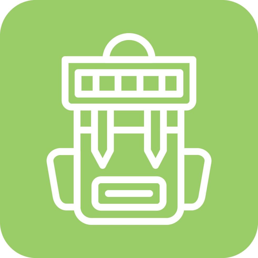 Army Backpack Icon Vector Design
