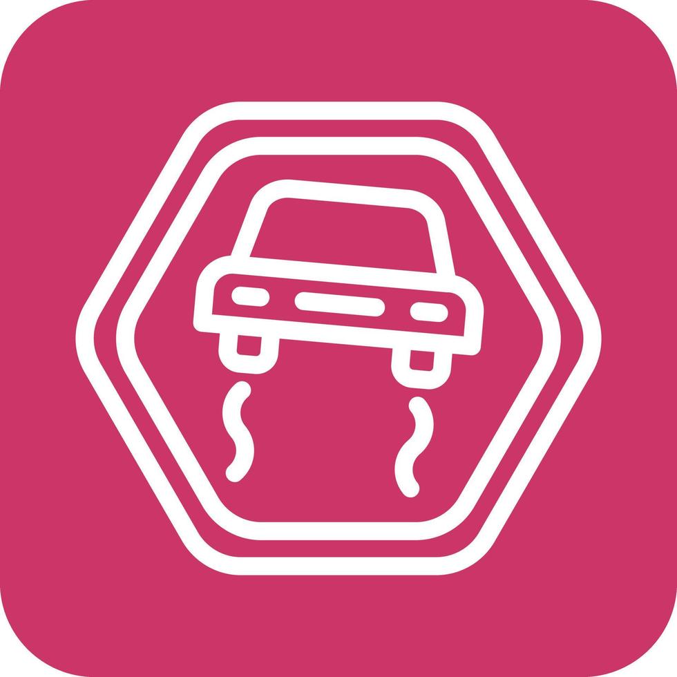 Slippery Road Icon Vector Design