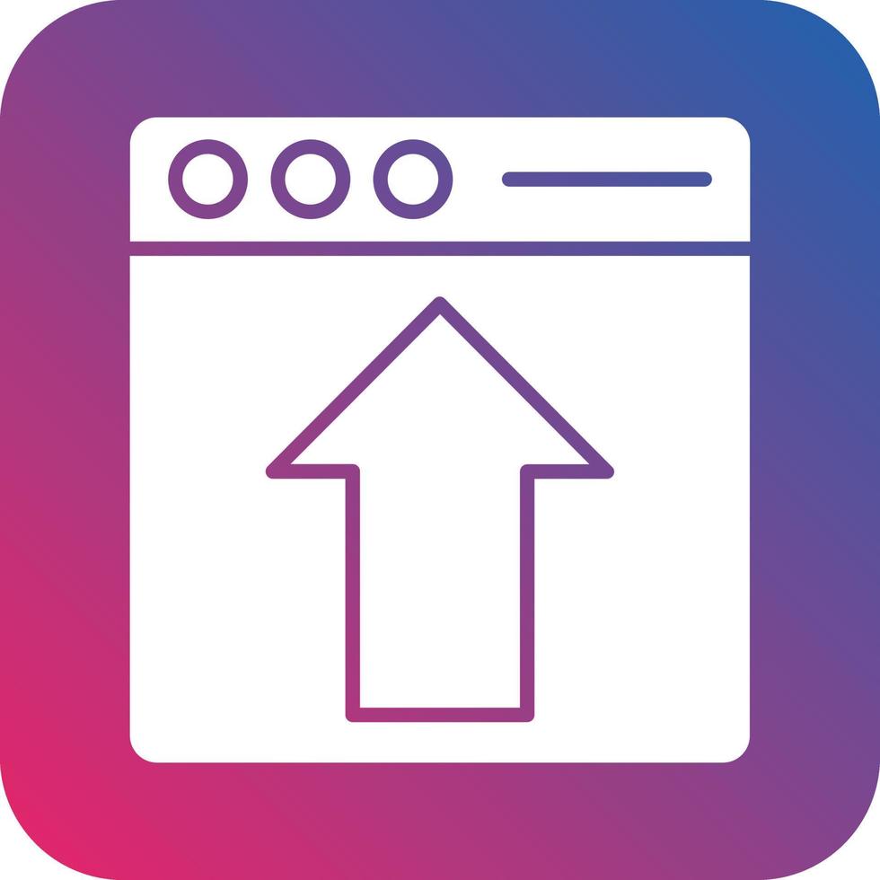 Webpage Upload Icon Vector Design