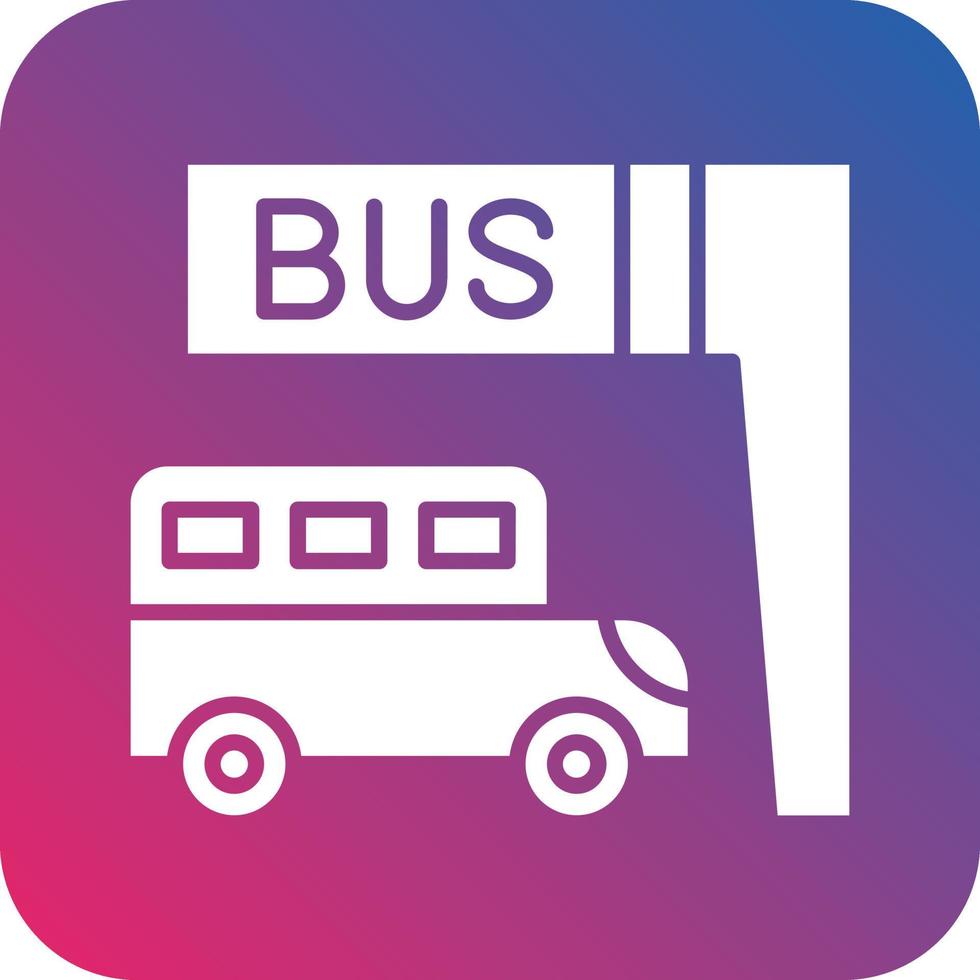 Bus Stop Icon Vector Design