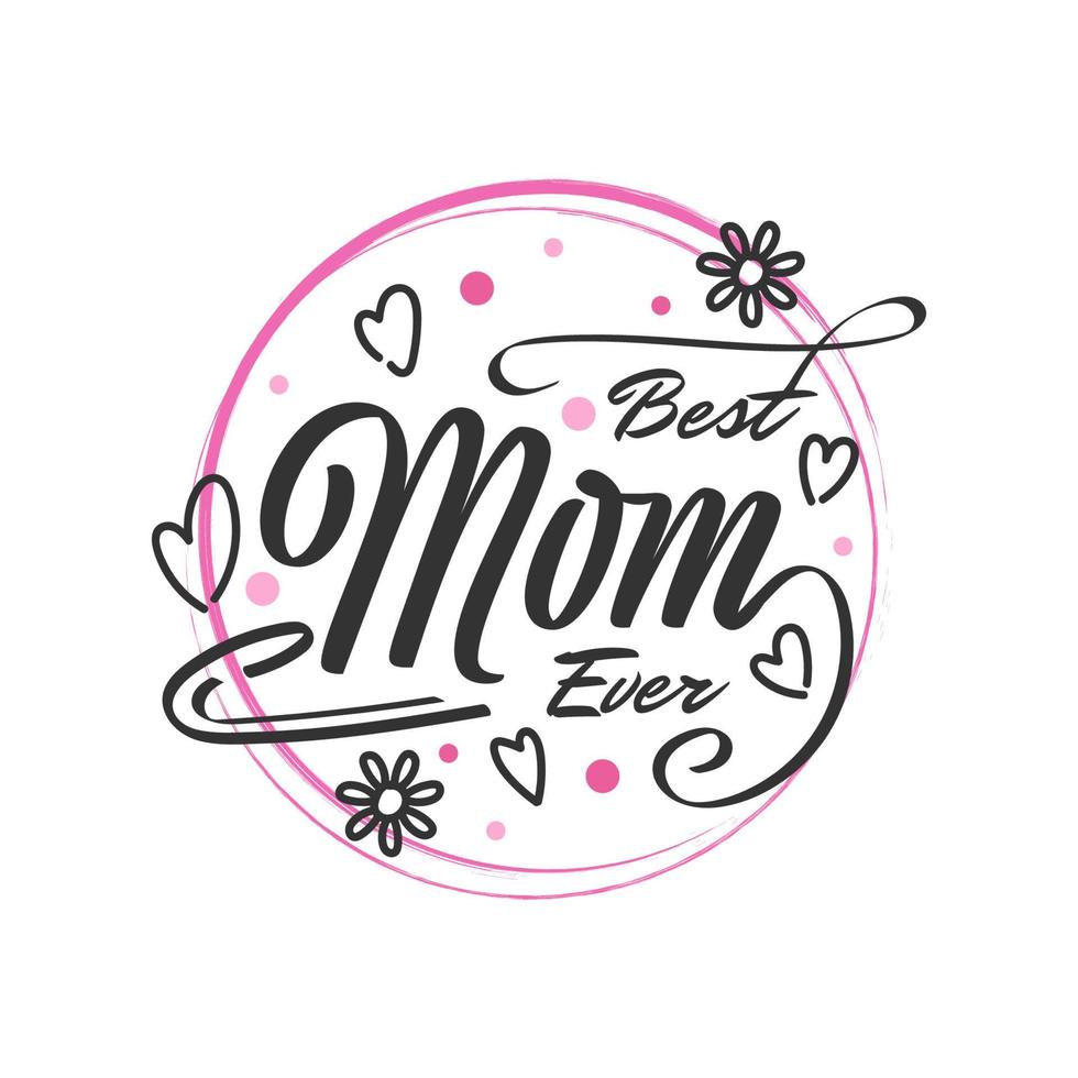 Happy Mother's Day Lettering. Mother Day Typography, Can be Used for Greeting Card, Poster, Banner, or T Shirt Design vector