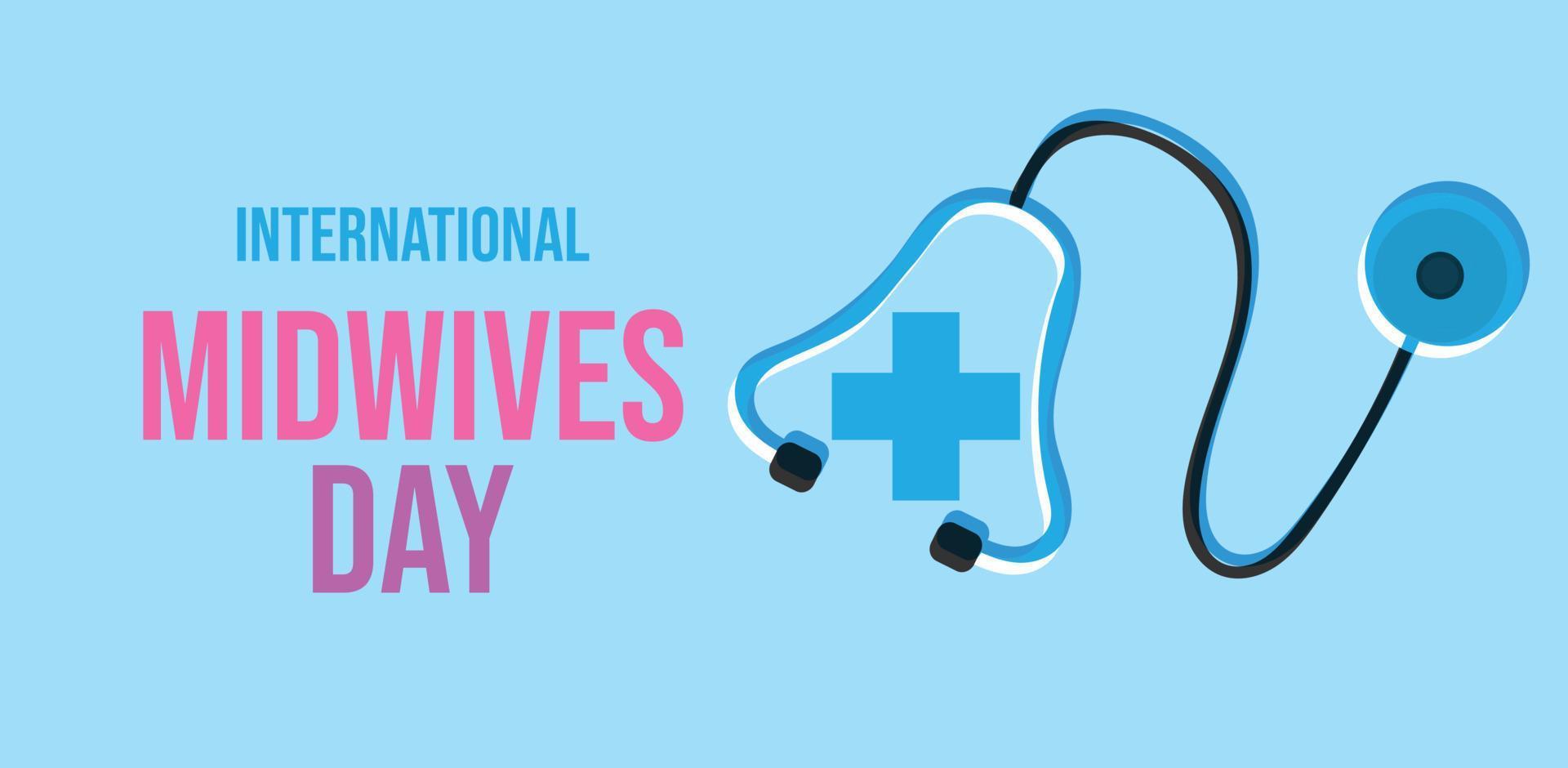 International Midwives Day. Template for background, banner, card, poster. vector