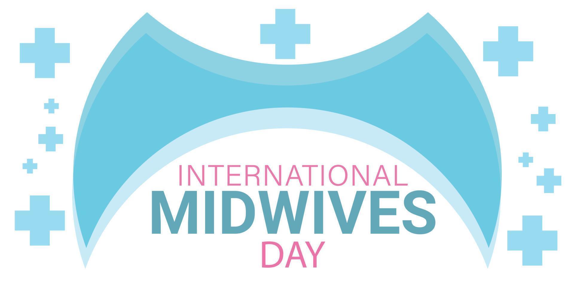 International Midwives Day. Template for background, banner, card, poster. vector