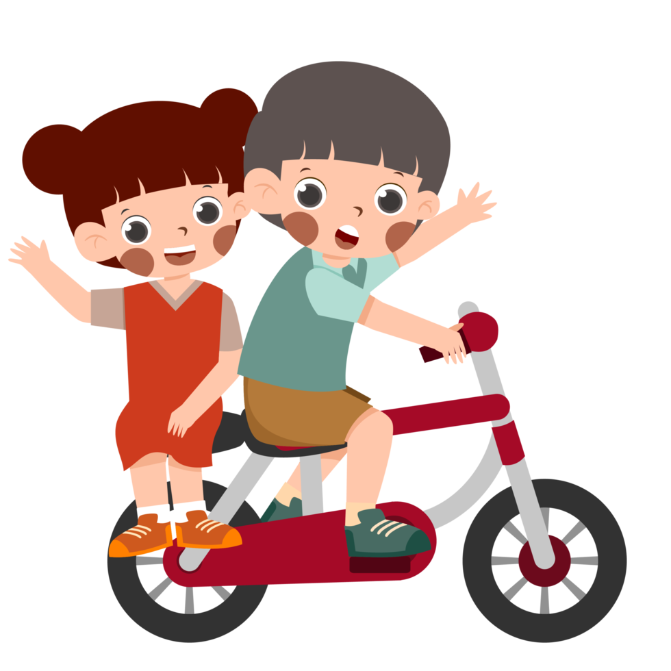 enfant équitation une vélo png