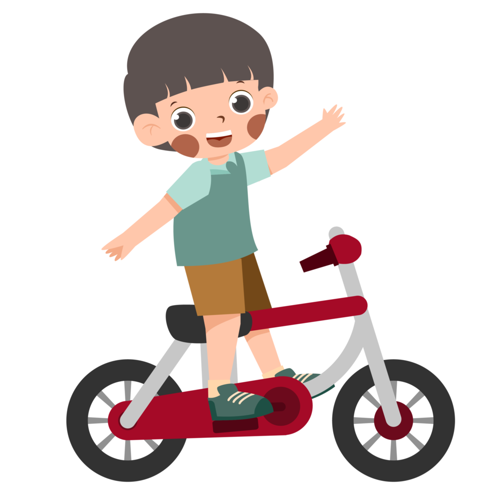Kid Riding A Bicycle png