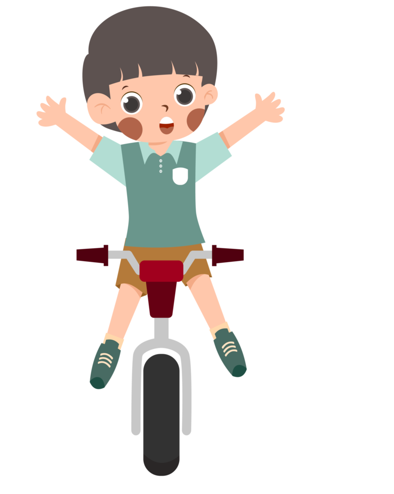 Kid Riding A Bicycle png