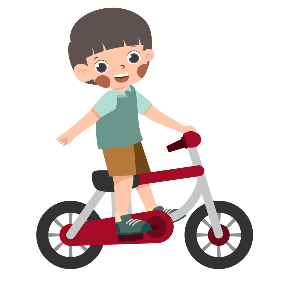 Kid Riding A Bicycle png