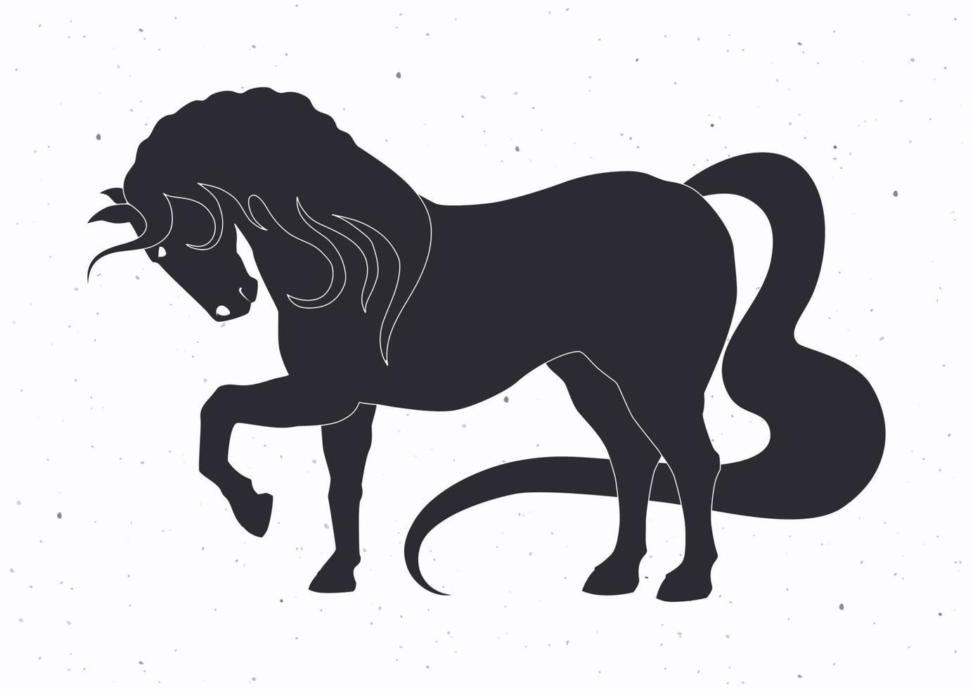 Silhouette of a thoroughbred horse vector