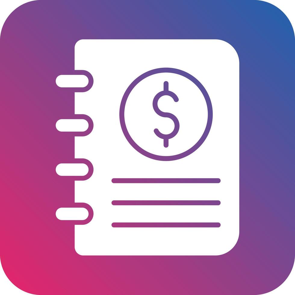 Accounting Book Icon Vector Design