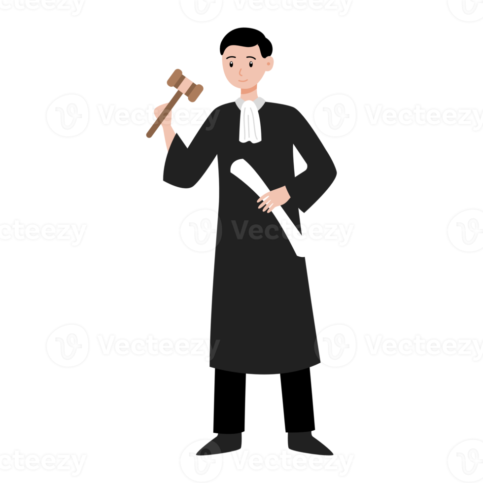 judge cartoon character illustration png