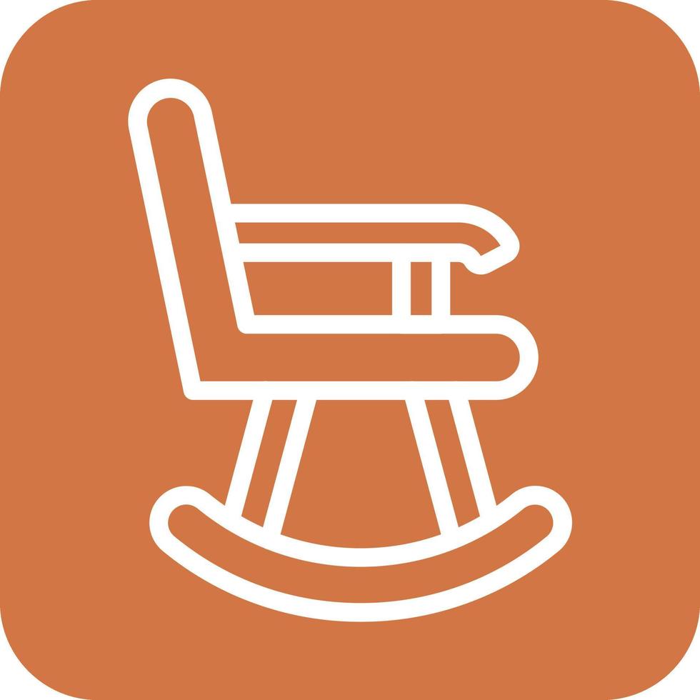 Rocking Chair Icon Vector Design