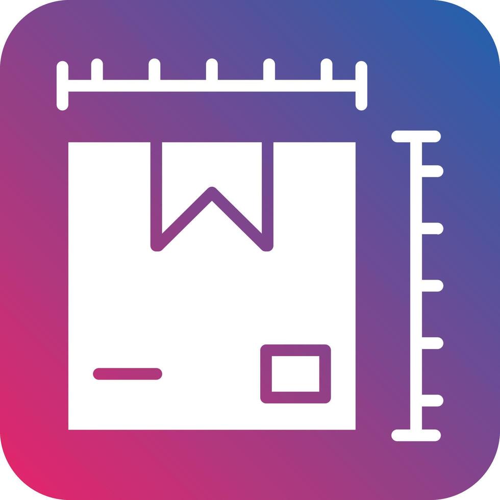 Parcel Size Icon Vector Design