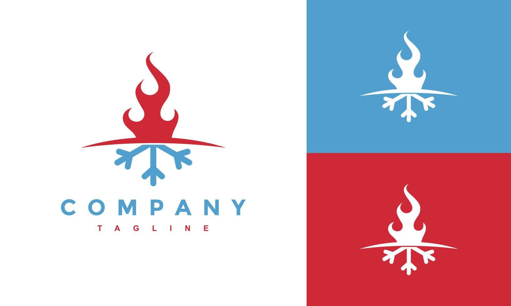 ice fire logo vector