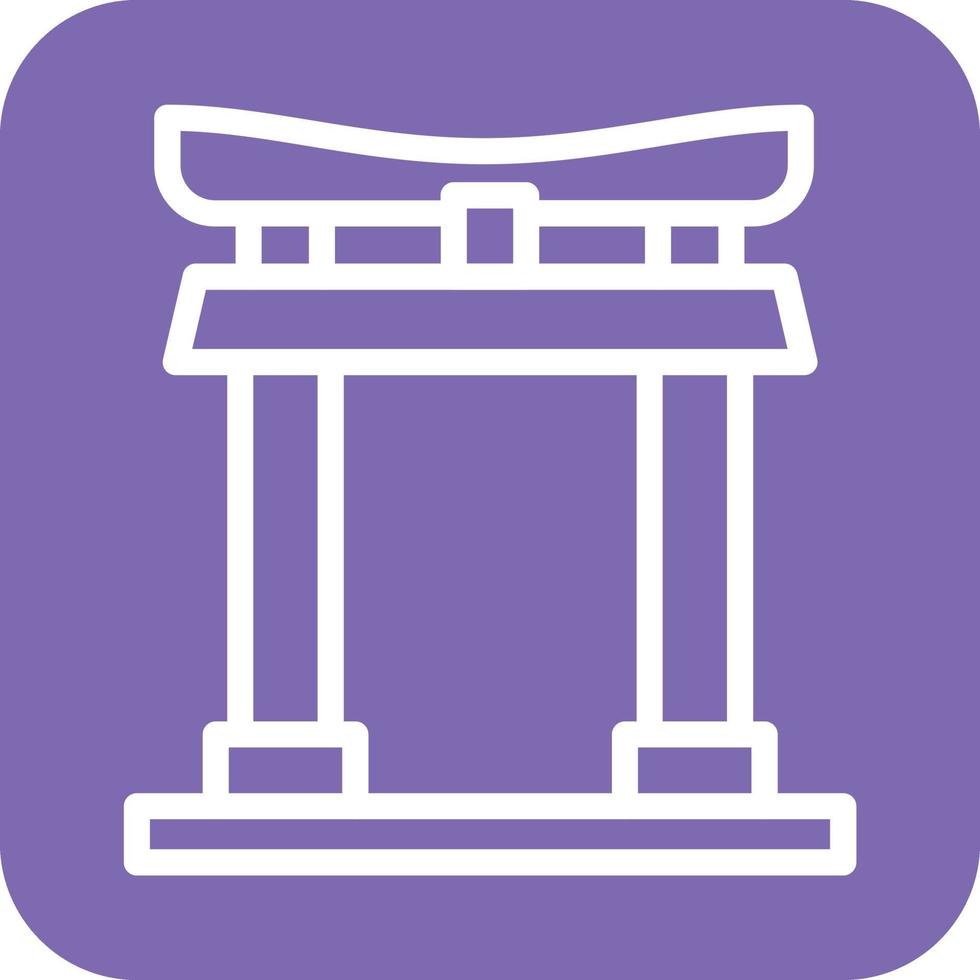 Torii Gate Icon Vector Design