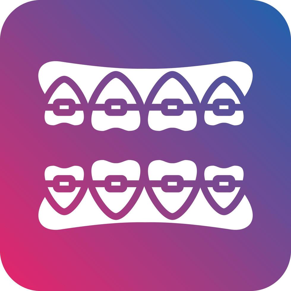 Tooth Braces Icon Vector Design