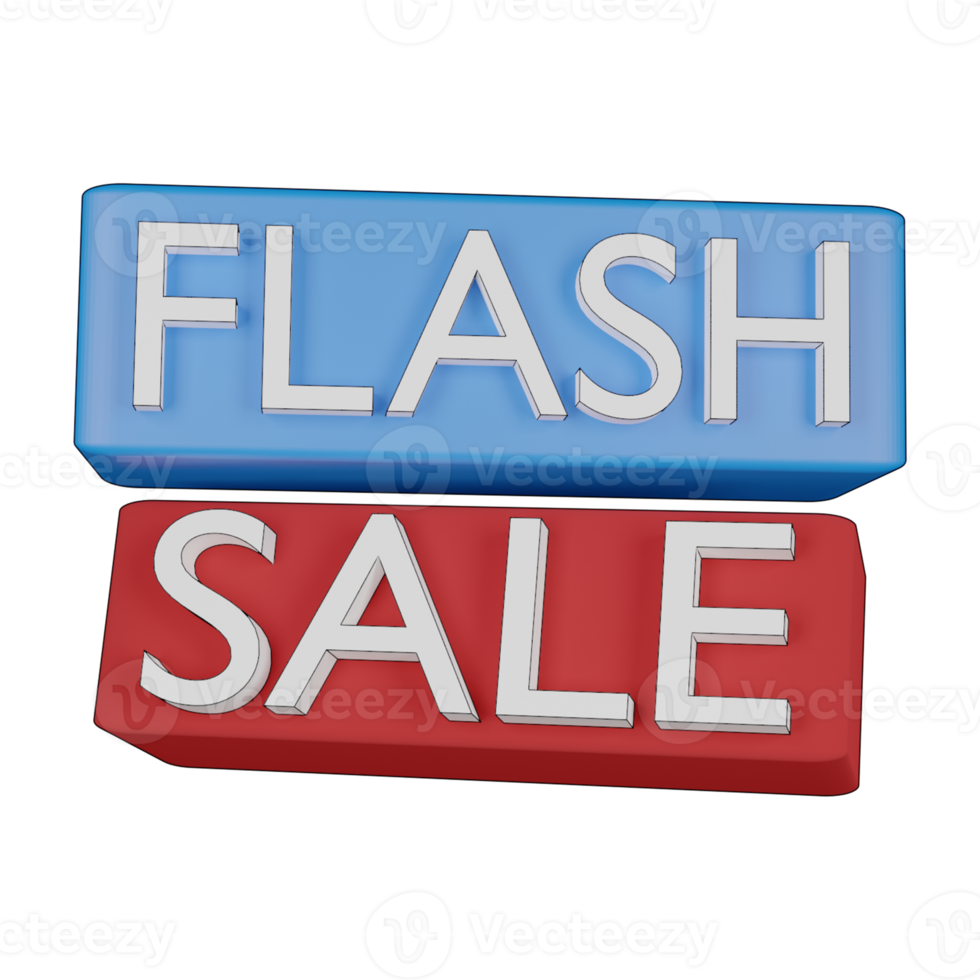 3d illustration flash sale png