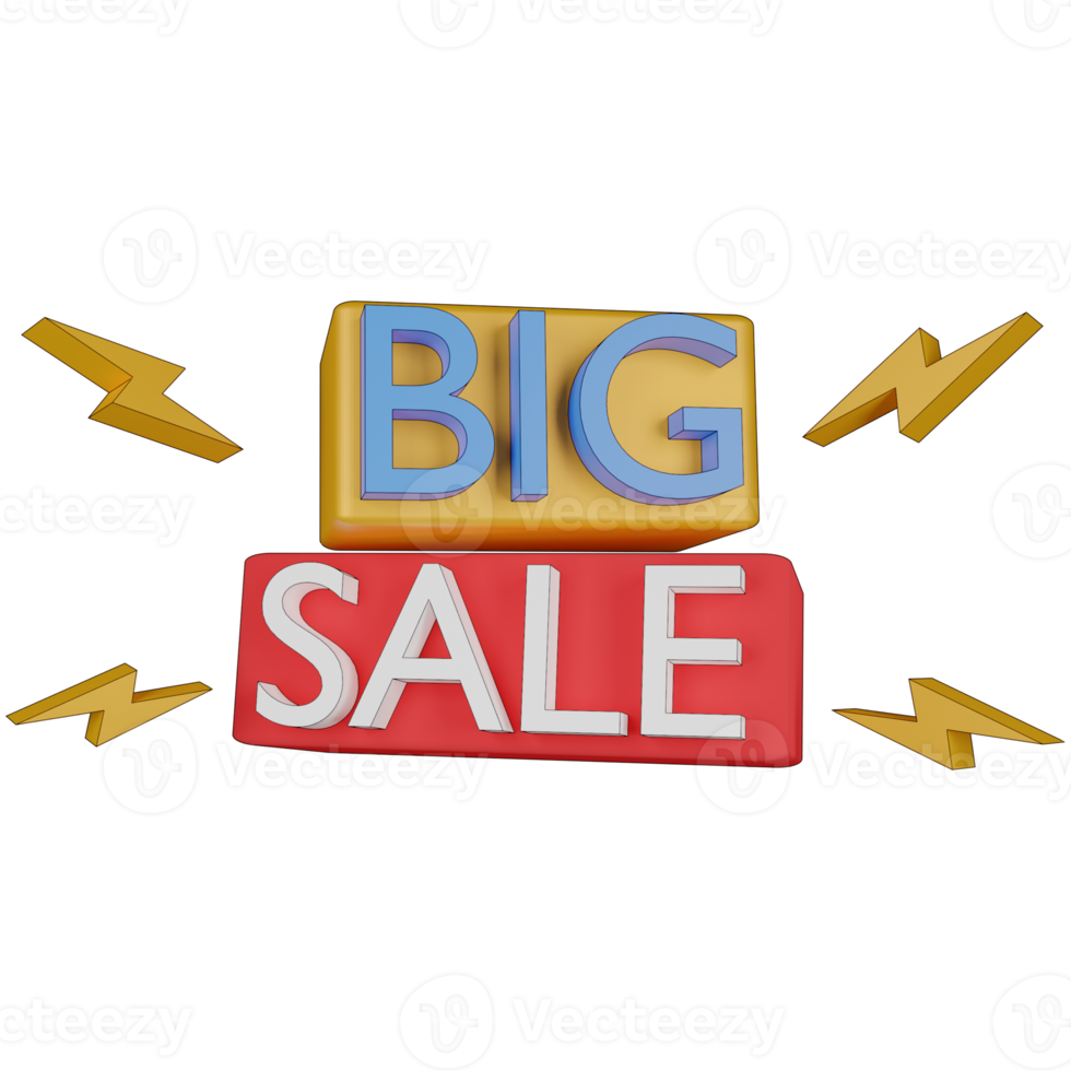 3d illustration big sale png