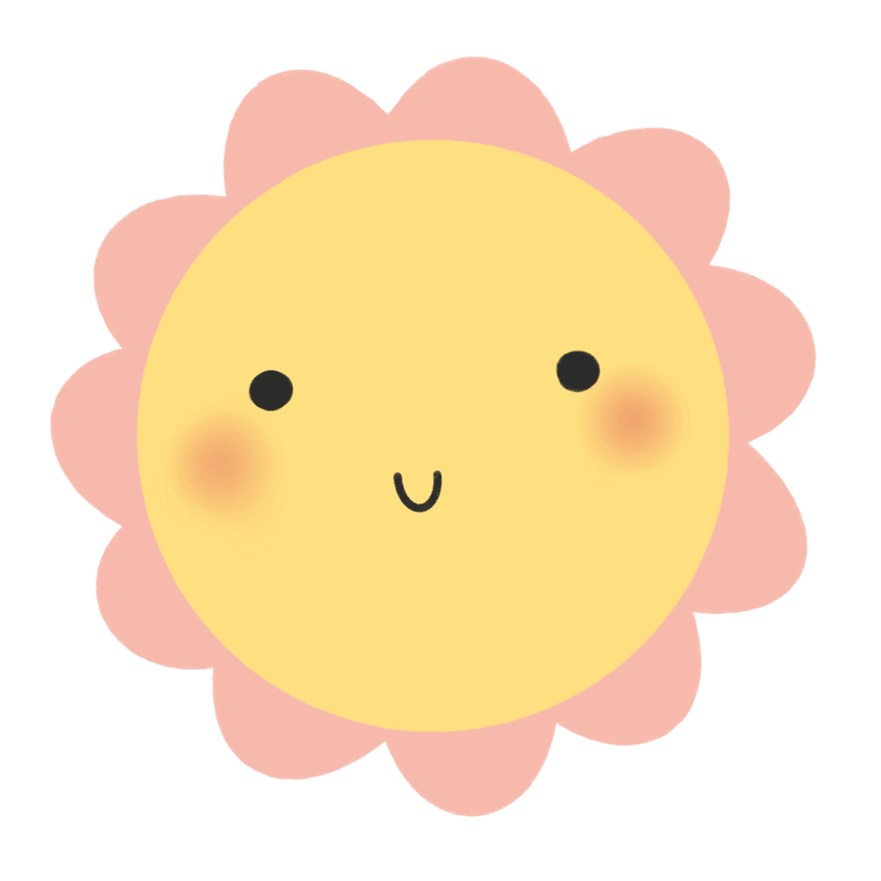 cute and smile flowers png